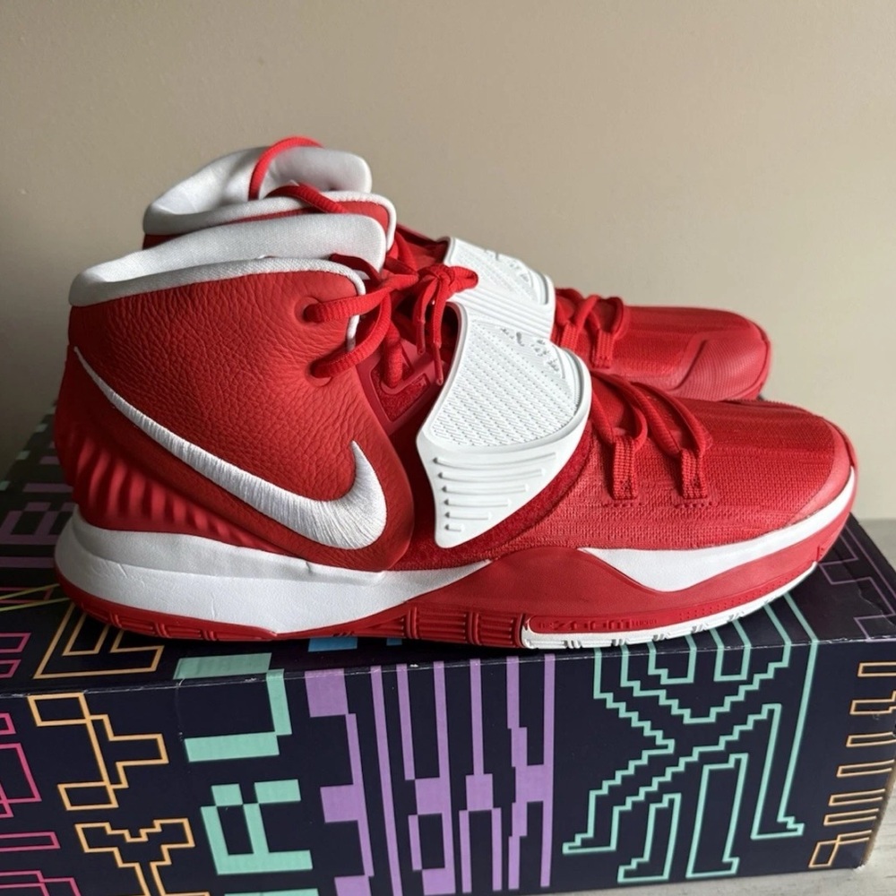 Nike Kyrie 6 TB University Red White Basketball Shoes CW4142-603 Men’s Sz 13-NIB